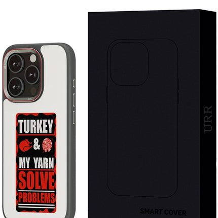 iPhone 15 Pro Max NFC Smart Case Akıllı Kapak Kılıf - Titan Gri 2