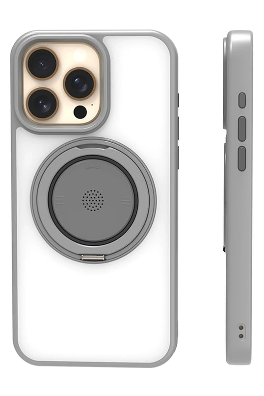 iPhone 15 Pro Max Perfume Magsafe Standlı Kapak Kılıf - Titan Gri 3