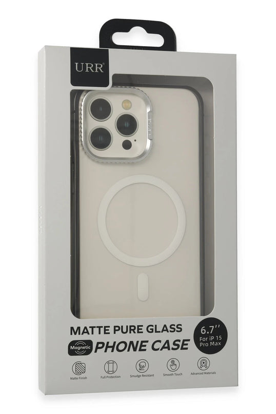 iPhone 15 Pro Max PVDSS Lens Titanium Edge Magsafe Kapak - Titan Gri 5