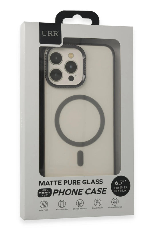iPhone 15 Pro PVDSS Lens Titanium Edge Magsafe Kapak - Siyah 5