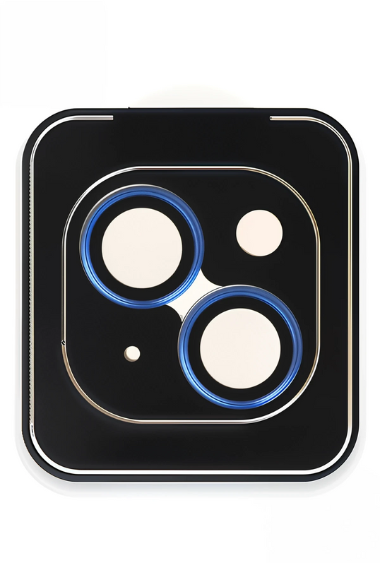 iPhone 15 Titanium Alloy AR Kamera Lens Koruyucu - Mavi