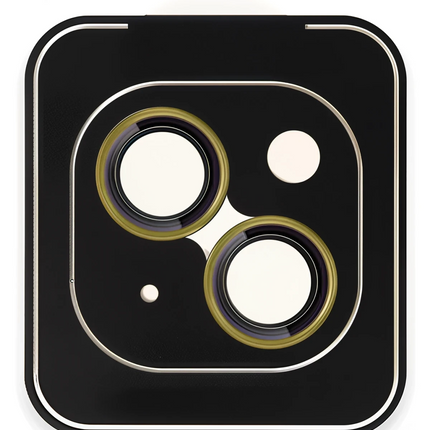 iPhone 15 Titanium Alloy AR Kamera Lens Koruyucu - Sarı