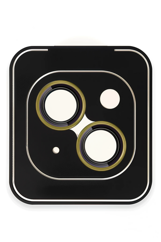 iPhone 15 Titanium Alloy AR Kamera Lens Koruyucu - Sarı