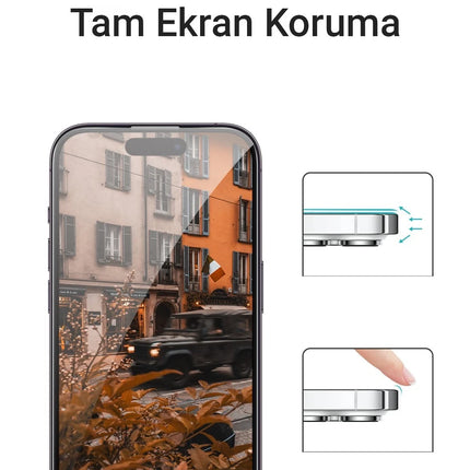 iPhone 16 Pro 3D Privacy Resin Edge Cam Ekran Koruyucu 4