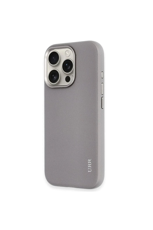 iPhone 16 Pro Max Innovative Leather Magsafe Kapak Kılıf - Titan Gri 2