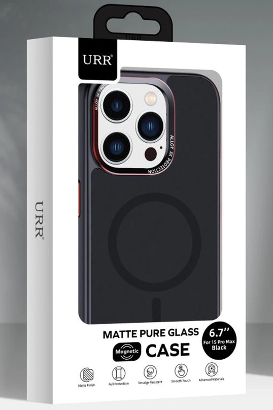 iPhone 16 Pro Max Matte Pure Glass Magsafe Kapak Kılıf - Gold 4