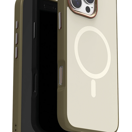 iPhone 16 Pro Max Matte Pure Glass Magsafe Kapak Kılıf - Gold