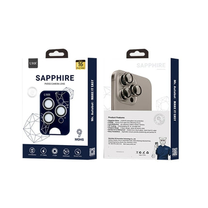 iPhone 16 Pro Max Sapphire PVDSS Kamera Lens Koruyucu - Gümüş 2