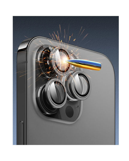 iPhone 16 Pro Max Titanium Alloy AR Kamera Lens Koruyucu - Gümüş 4