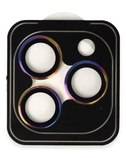 iPhone 16 Pro Max Titanium Alloy AR Kamera Lens Koruyucu - Rainbow