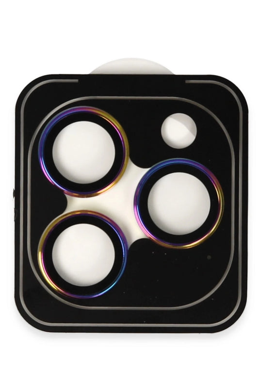 iPhone 16 Pro Max Titanium Alloy AR Kamera Lens Koruyucu - Rainbow