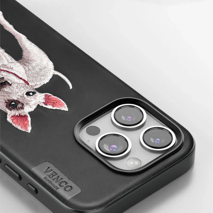 iPhone 14 Pro Max Perma Desenli Kapak Kılıf - Kahverengi 3