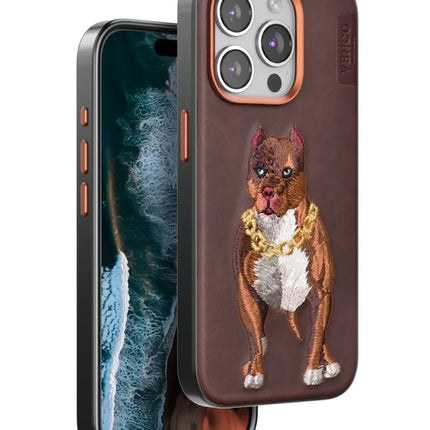 iPhone 14 Pro Max Perma Desenli Kapak Kılıf - Kahverengi 2
