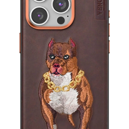 iPhone 14 Pro Max Perma Desenli Kapak Kılıf - Kahverengi