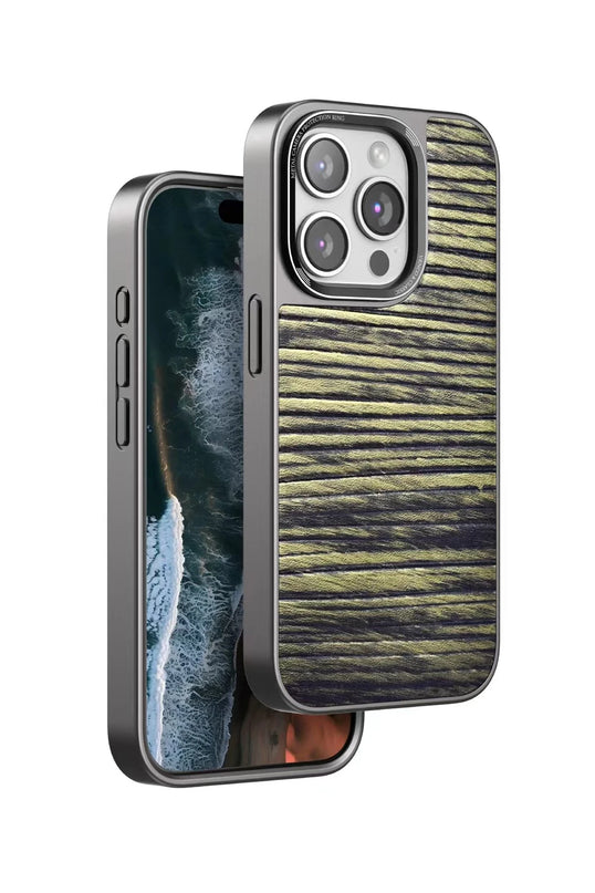 iPhone 15 Pro Max Wave Kapak Kılıf - Koyu Kahve
