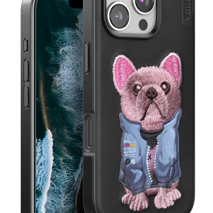 iPhone 16 Pro Cute Desenli Kapak Kılıf - Siyah