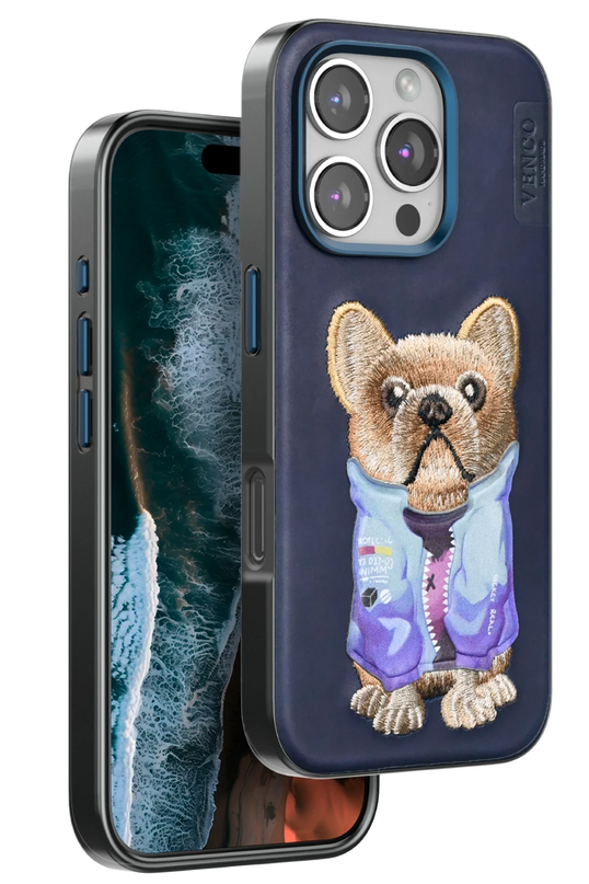 iPhone 16 Pro Max Cute Desenli Kapak Kılıf - Lacivert