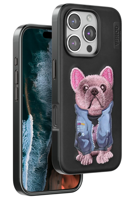 iPhone 16 Pro Max Cute Desenli Kapak Kılıf - Siyah