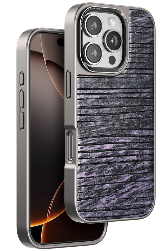 iPhone 16 Pro Max Wave Kapak Kılıf - Derin Mor