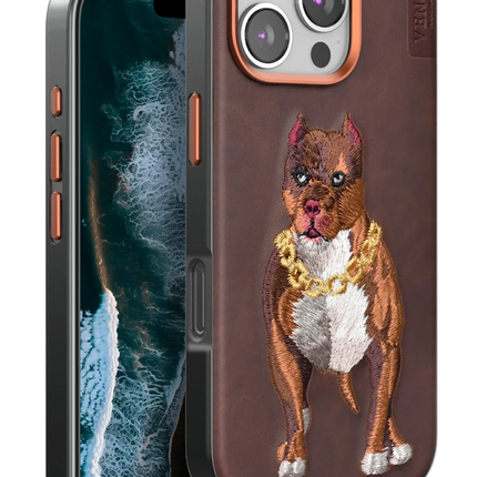 iPhone 16 Pro Perma Desenli Kapak Kılıf - Kahverengi