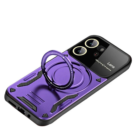 Vivo Y16 Joy Lens Standlı Kapak Kılıf - Mor 3