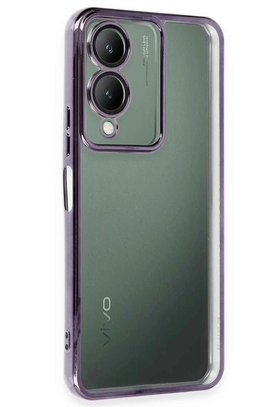 Vivo Y17S Razer Lensli Silikon Kılıf - Mor