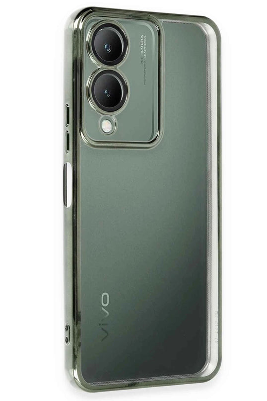 Vivo Y17S Razer Lensli Silikon Kılıf - Yeşil