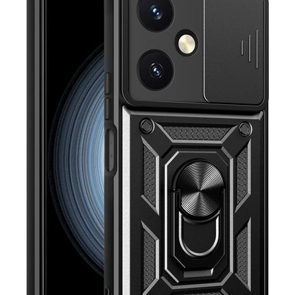 Vivo Y27 Pars Lens Yüzüklü Silikon Kılıf - Siyah