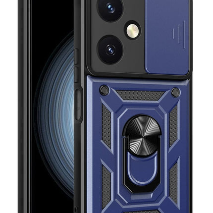 Vivo Y27 Pars Lens Yüzüklü Silikon Kılıf - Lacivert
