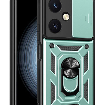 Vivo Y27 Pars Lens Yüzüklü Silikon Kılıf - Yeşil