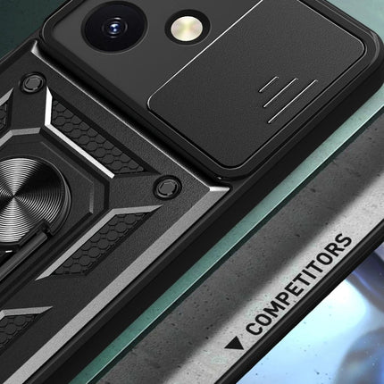 Vivo Y27 Pars Lens Yüzüklü Silikon Kılıf - Lacivert 4