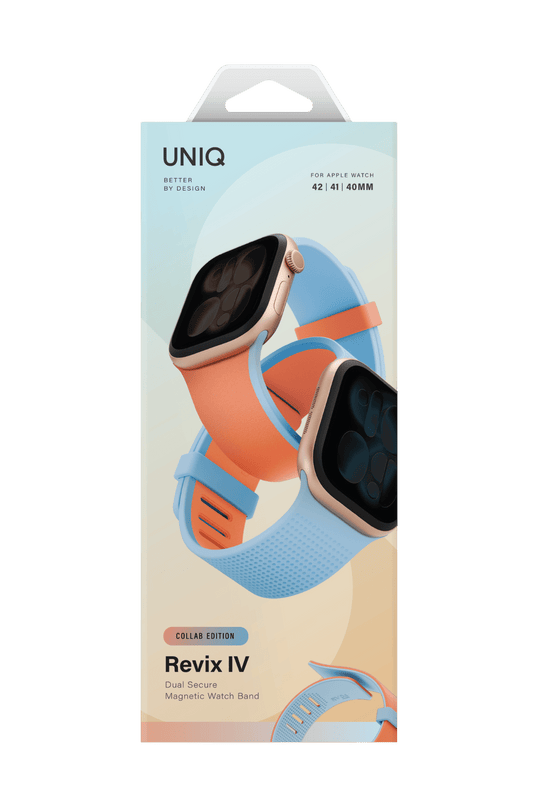 Watch 41mm Revix IV Reversible Manyetik Kordon - Turuncu-Açık Mavi 5