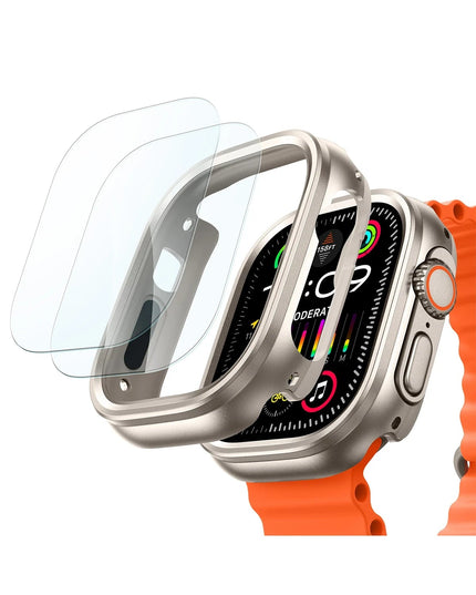 Watch Ultra 2 49mm Armorite Protection Saat Kasa + 2 Adet Saat Cam Ekran Koruyucu Set