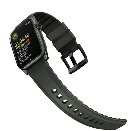 Watch Ultra 49mm Linus Airosoft Silikon Kordon - Koyu Yeşil 2