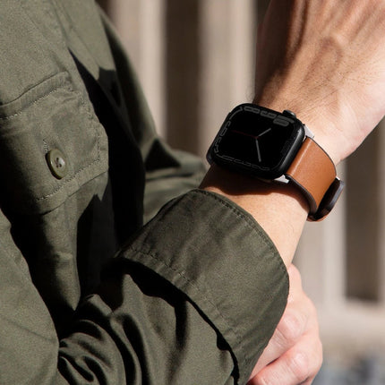 Watch Ultra 49mm Straden Su Geçirmez Deri Kordon - Gri 3