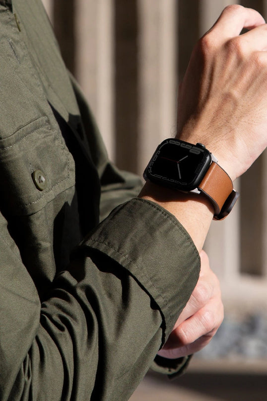 Watch Ultra 49mm Straden Su Geçirmez Deri Kordon - Gri 3