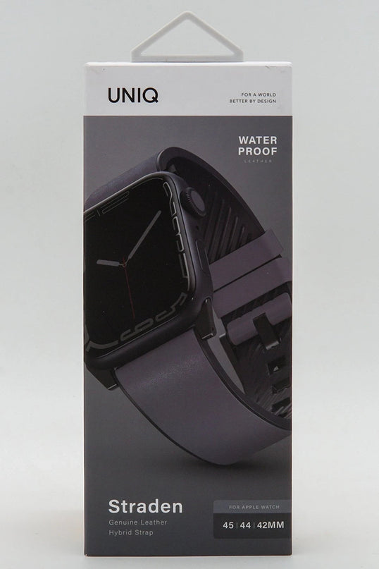 Watch Ultra 49mm Straden Su Geçirmez Deri Kordon - Gri 5