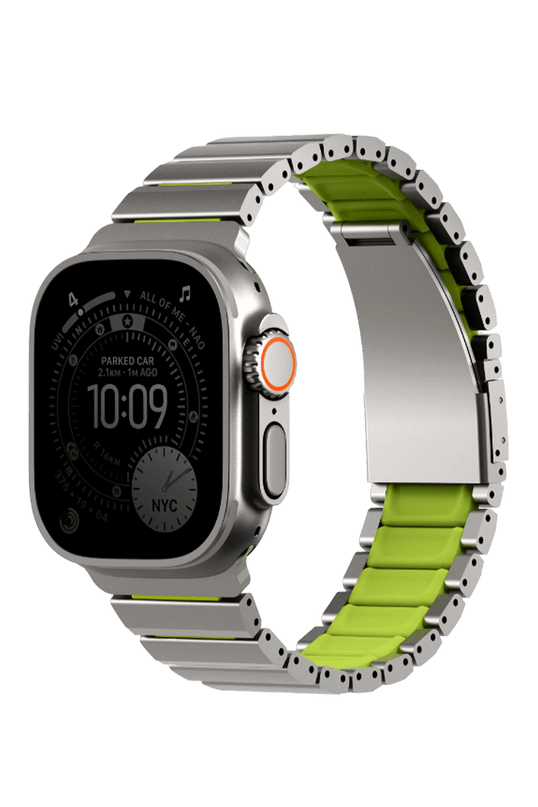 Watch Ultra 49mm Strova Flex Steel Kordon - Gümüş
