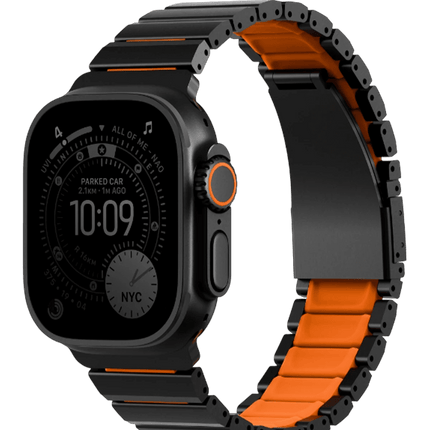 Watch Ultra 49mm Strova Flex Steel Kordon - Siyah