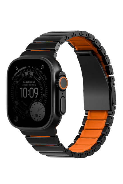 Watch Ultra 49mm Strova Flex Steel Kordon - Siyah