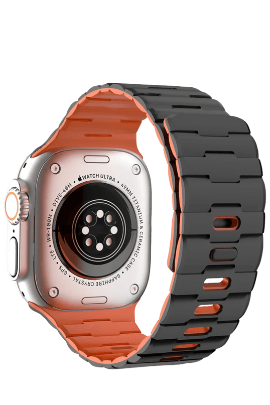 Watch Ultra 49mm Wowen Kordon - Siyah-Turuncu