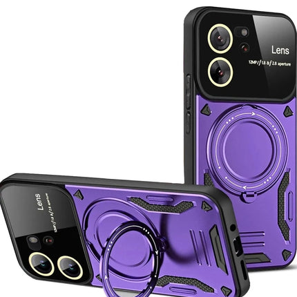 Xiaomi Mi 13T Pro Joy Lens Standlı Kapak Kılıf - Mor