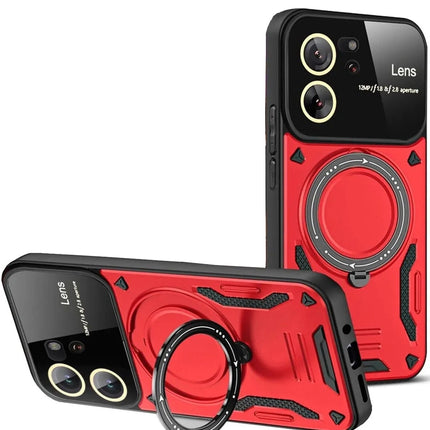 Xiaomi Mi 13T Pro Joy Lens Standlı Kapak Kılıf - Kırmızı