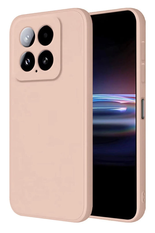 Xiaomi Mi 14T Pro Nano içi Kadife Silikon Kılıf - Pudra