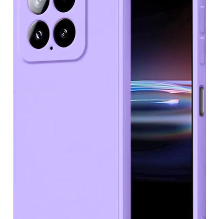 Xiaomi Mi 14T Pro Nano içi Kadife Silikon Kılıf - Lila