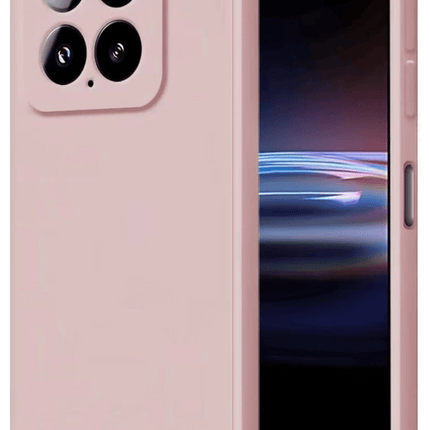 Xiaomi Mi 15 Nano içi Kadife Silikon Kılıf - Pudra