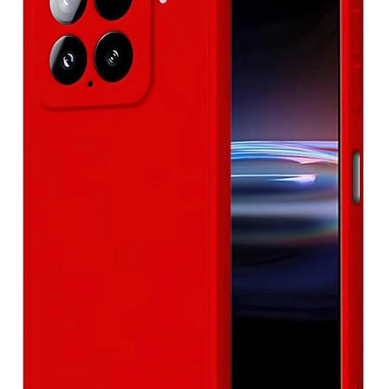Xiaomi Mi 15 Nano içi Kadife Silikon Kılıf - Kırmızı