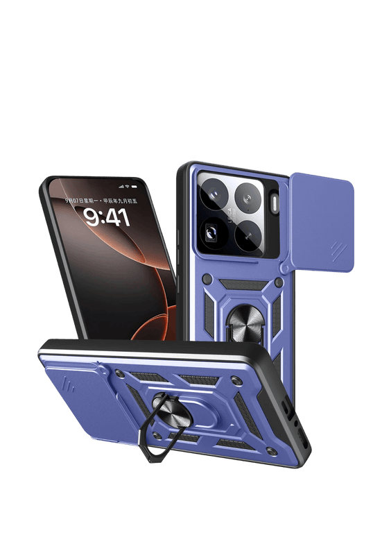 Xiaomi Mi 15 Pro Pars Lens Yüzüklü Silikon Kılıf - Lacivert
