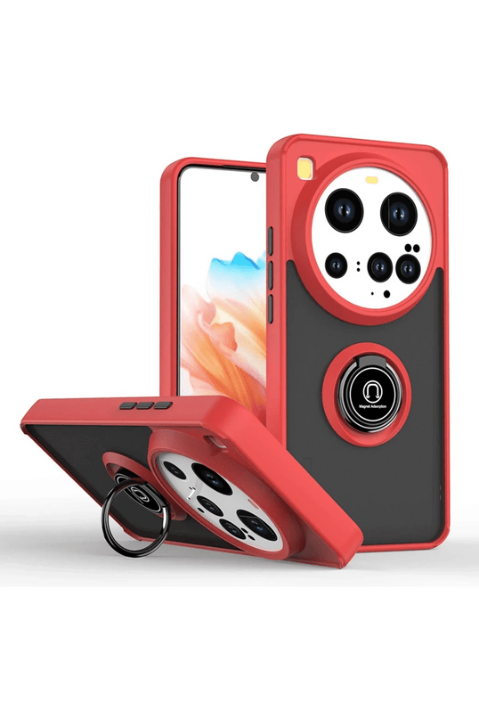 Xiaomi Mi 15 Ultra Montreal Yüzüklü Silikon Kapak Kılıf - Kırmızı