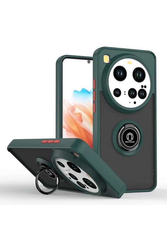 Xiaomi Mi 15 Ultra Montreal Yüzüklü Silikon Kapak Kılıf - Yeşil